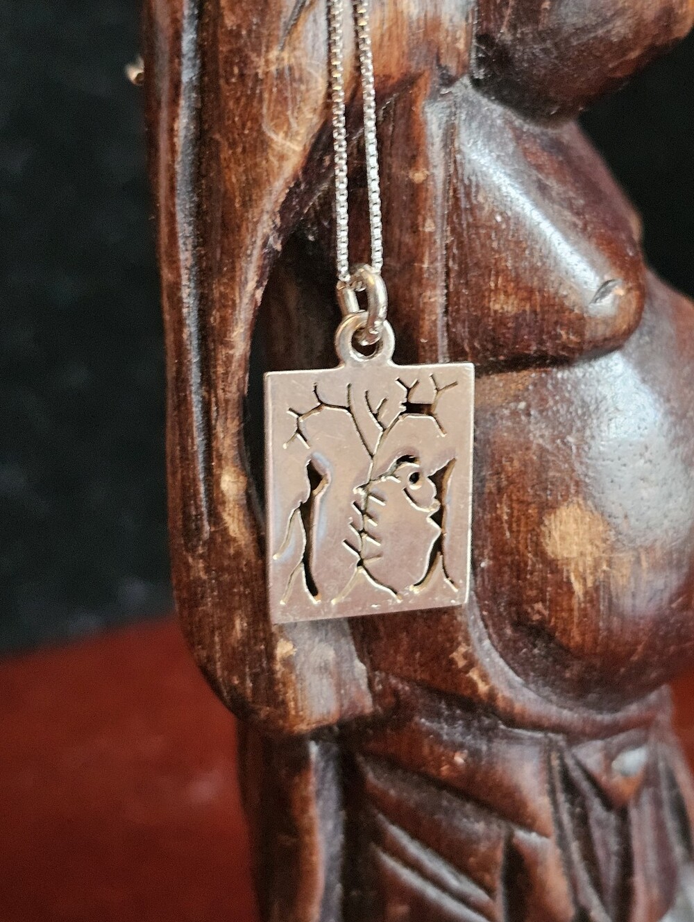 Vintage Mexico 925 Silver Cutout 18” 925 ITALY Necklace - Picture 3 of 12